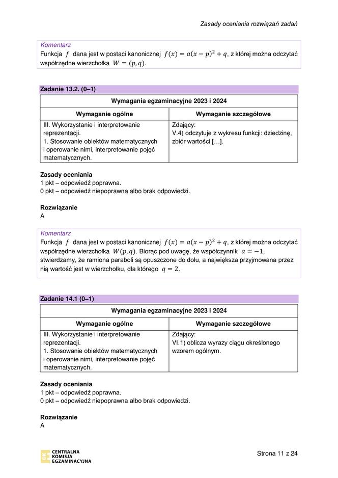 Matura próbna 2023: Matematyka. Oficjalne odpowiedzi CKE