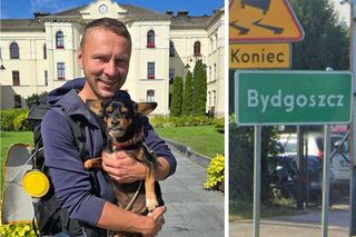 Maszerują z Zakopanego na Hel. Darek i jego pies Pindol zrobili przystanek w Bydgoszczy: „Czuć tu luz”