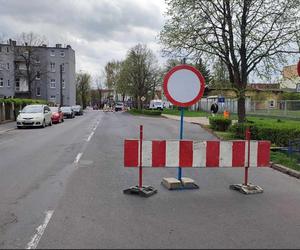 Utrudnienia na ulicy Śniadeckich w Lesznie 