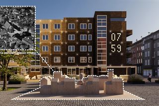 Powiew Zachodu może strącić drewniane atrapy z elewacji. Te dekoracje powstały specjalnie na przyjazd papieża