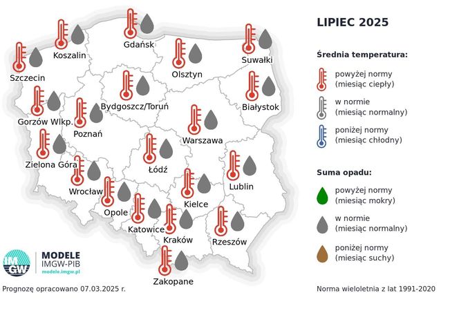 Prognoza pogody IMGW na lato w Polsce