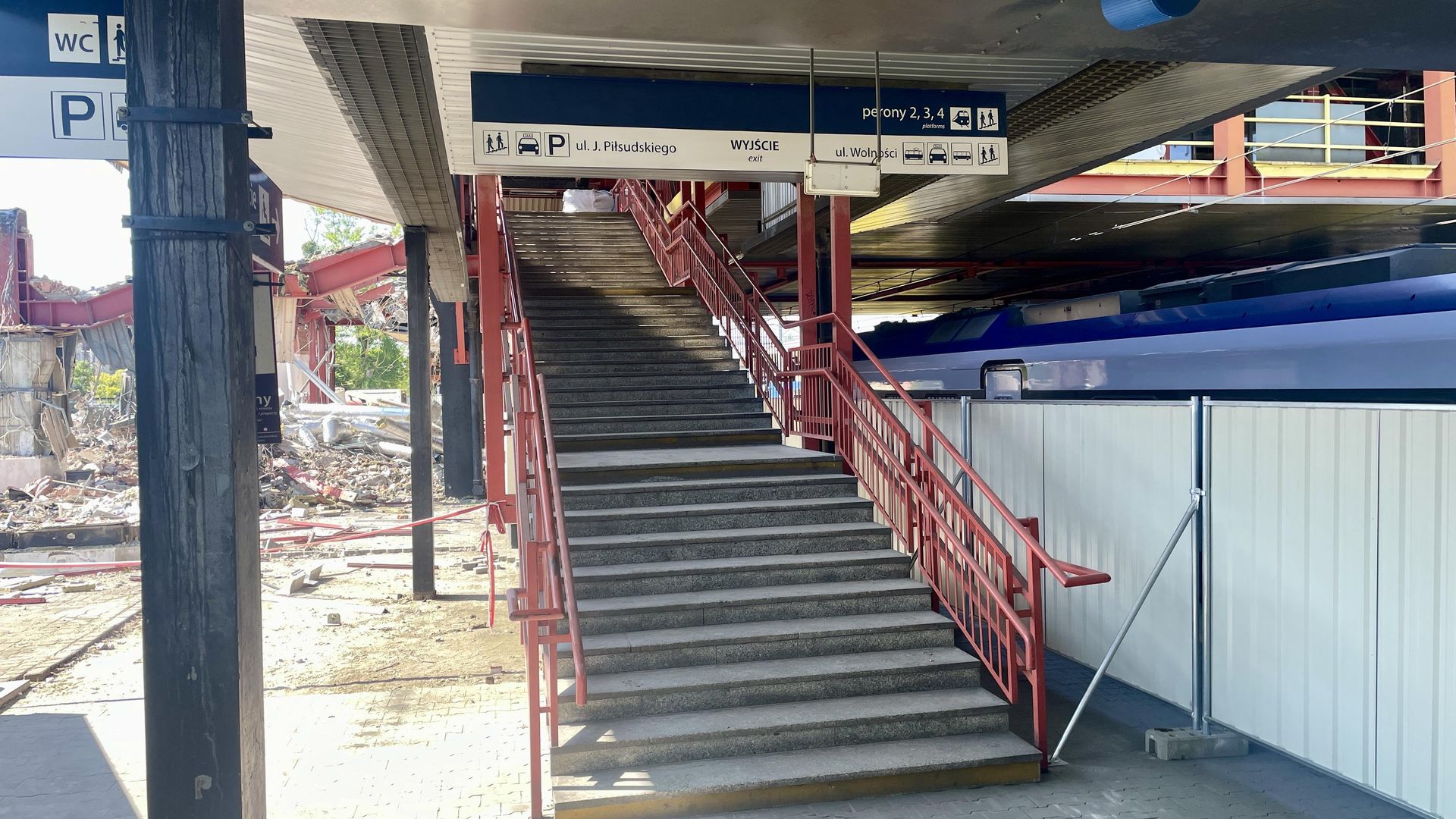 Rozbiórka dworca w Częstochowie