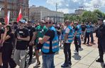 Kibice protestowali przeciwko imigrantom w centrum Katowic