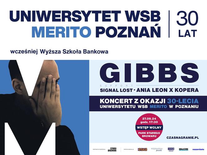 Uniwersytet WSB Merito obchodzi 30-lecie. Gwiazdą jubileuszowego koncertu będzie Gibbs