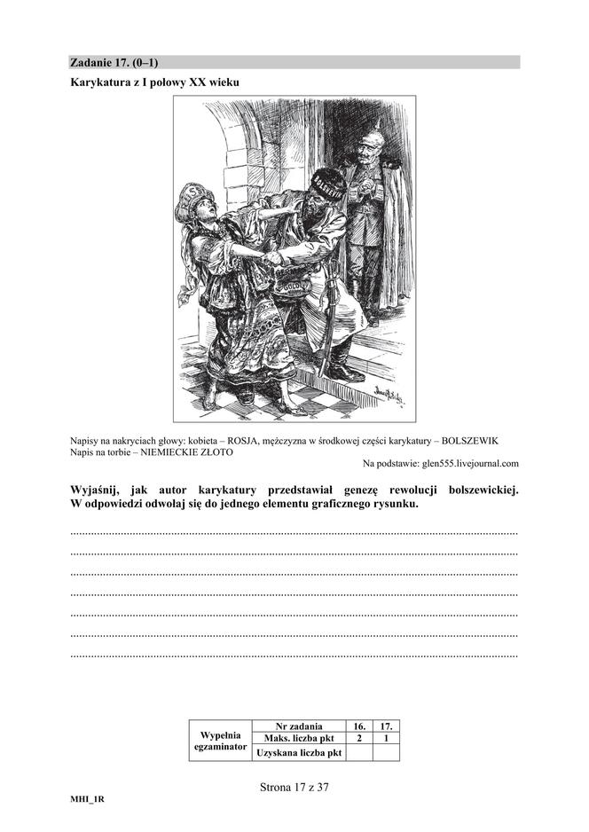 ARKUSZE CKE - Matura historia 2019