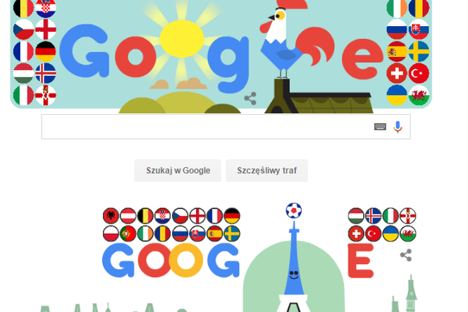 Euro 2016 na Google Doodle