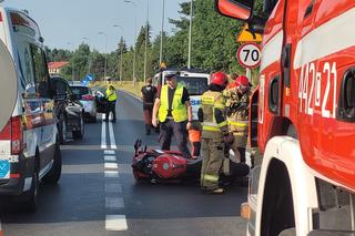 Kolejny wypadek z udziałem motocyklisty pod Grudziądzem. Z obrażeniami trafił do szpitala 