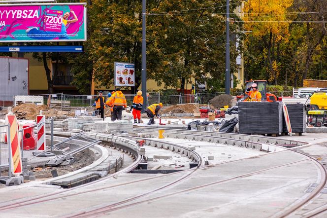 Budowa tramwaju na Stegny w Warszawie