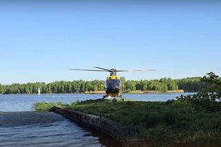 Tychy: Nieudany skok na główkę obywatela Ukrainy. Do szpitala zabrał go śmigłowiec