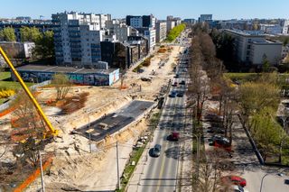 Tramwaj do Dworca Zachodniego w budowie