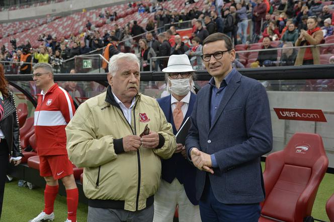 Premier Morawiecki na specjalnym meczu. Stadion Narodowy im. Kazimierza Górskiego