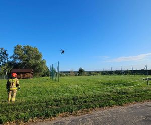 Motocyklista potrącił 6-letnie bliźniaczki. Śmigłowiec LPR w akcji