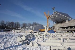 Stadion miejski w Rzeszowie - trybuny w budowie 