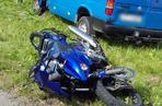 Motocyklista zginął w wypadku na DK 22