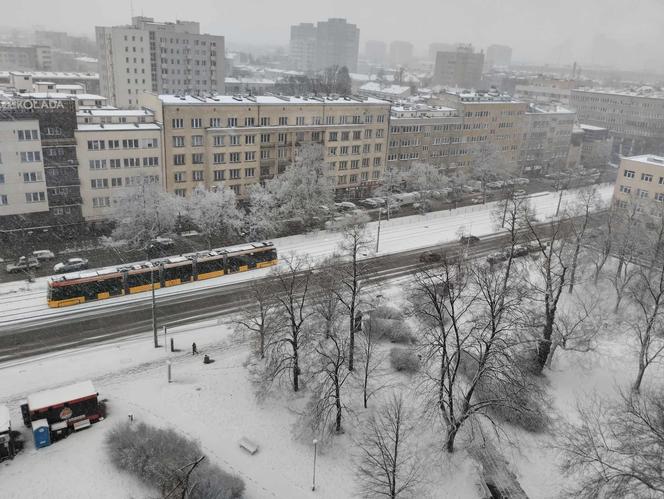 Śnieżyca w Warszawie