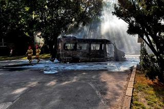 Pożar busa w centrum Lublina. Gaśnice samochodowe nic nie dały