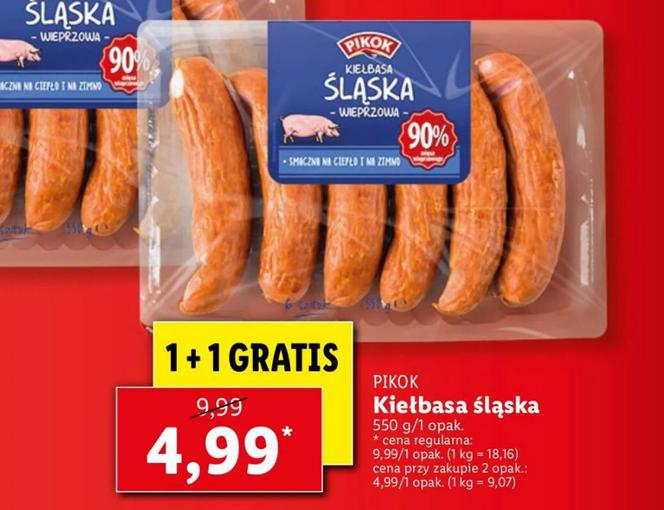 kiełbasa śląska 1+1 gratis