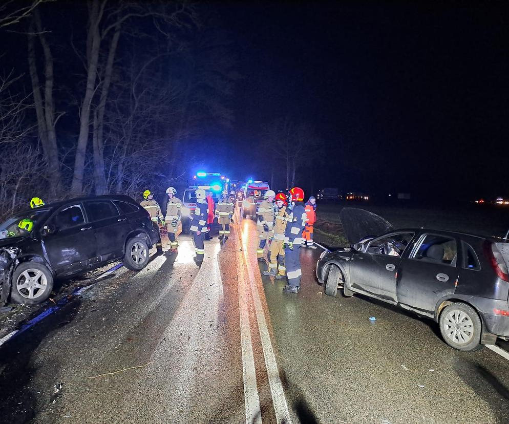 Wypadek w Waganowicach. Zderzyły się dwa samochody