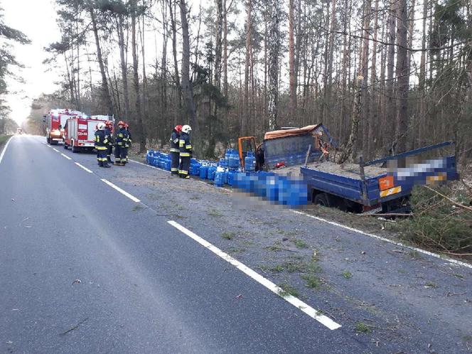 Wypadek ciężarówki pod Żninem