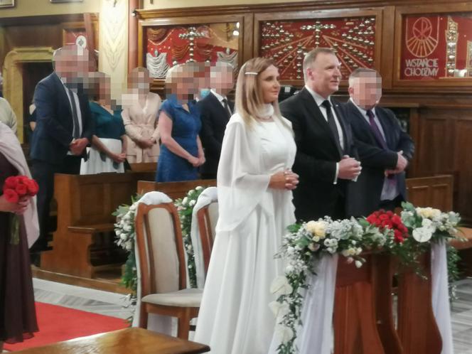 Jarosław Kaczyński na ślubie państwa  Kurskich