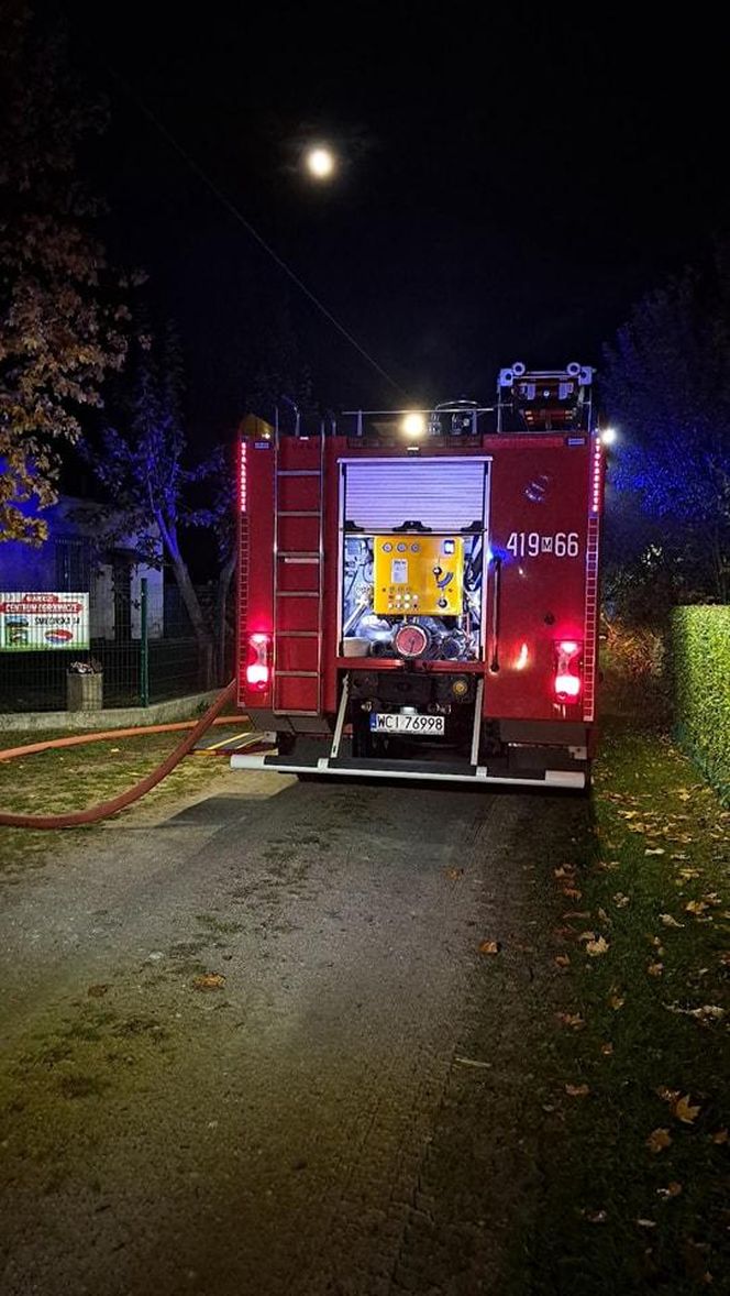 Ciechanów. Pożar ogródków działkowych 