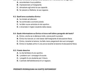 Matura 2025: włoski 7.05.2025. Arkusze CKE i odpowiedzi. Poziom podstawowy [Formuła 2023]	