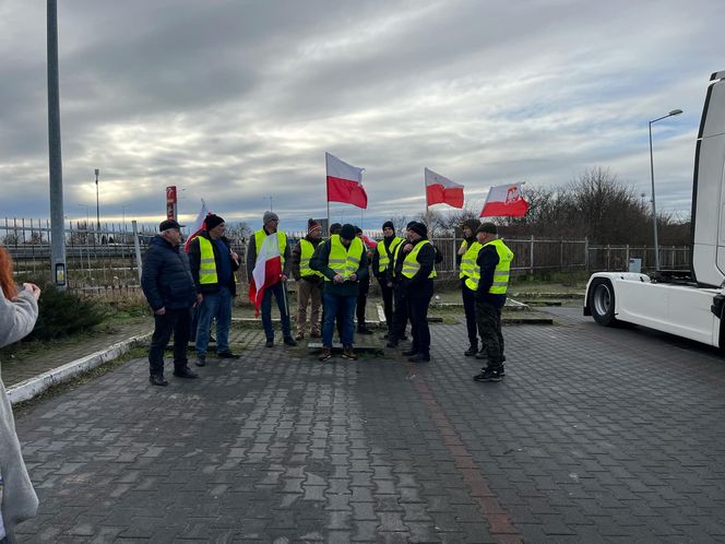 Protest rolników w Kołbaskowie