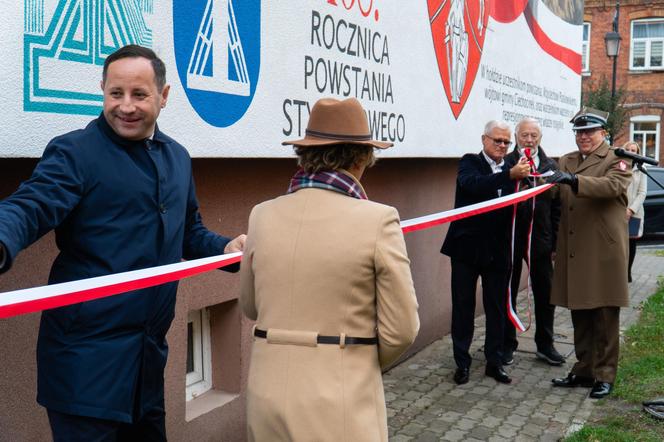 Odsłonięcie pieknego muralu w Ciechocinku.