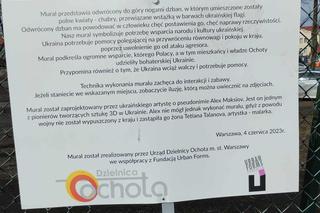 Mural w Parku Szczęśliwickim zniszczony