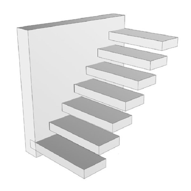 schody prefabrykowane wykonane ze ścianą żelbetową
