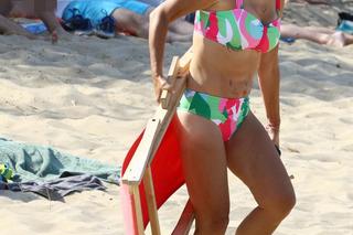 Grażyna Wolszczak na plaży w Gdańsku