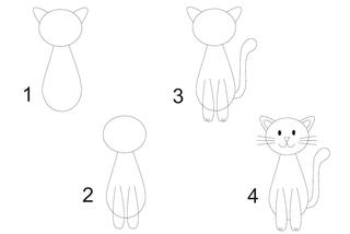 Jak narysować kota? Przykładowy szkic kota
