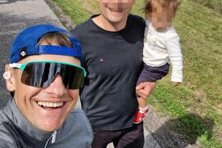 Marcin Mroczek  na pielgrzymce