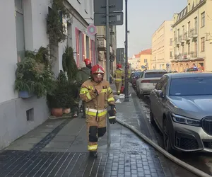 Pożar cukierni w centrum Kielc