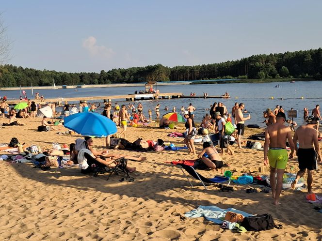 Plażowicze nad Lubianką