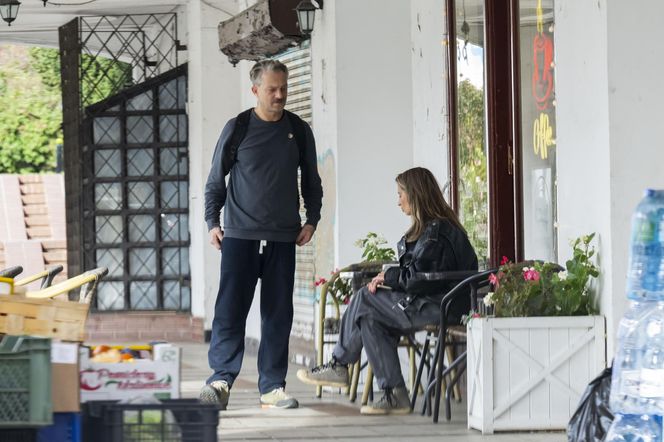 Grzegorz Damięcki i Magdalena Schejbal na spacerze