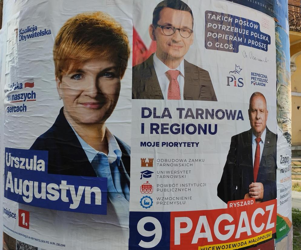 Plakaty wyborcze w Tarnowie