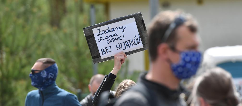 Protest na granicy polsko-niemieckiej w Lubieszynie