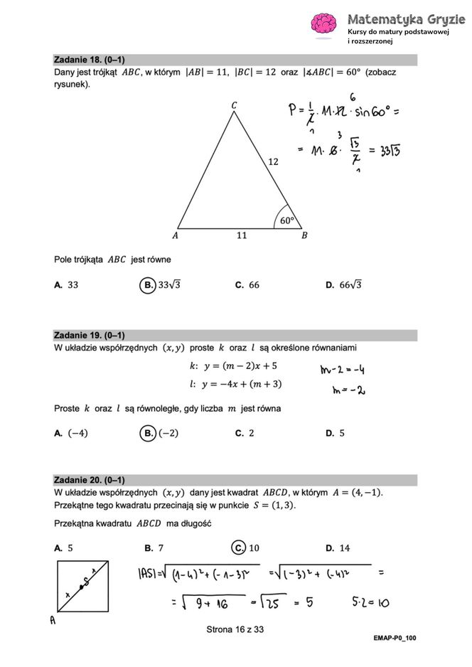 Matura 2025: matematyka 6.05.2025. ODPOWIEDZI z matematyki. Zobacz rozwiązane zadania [Formuła 2015]