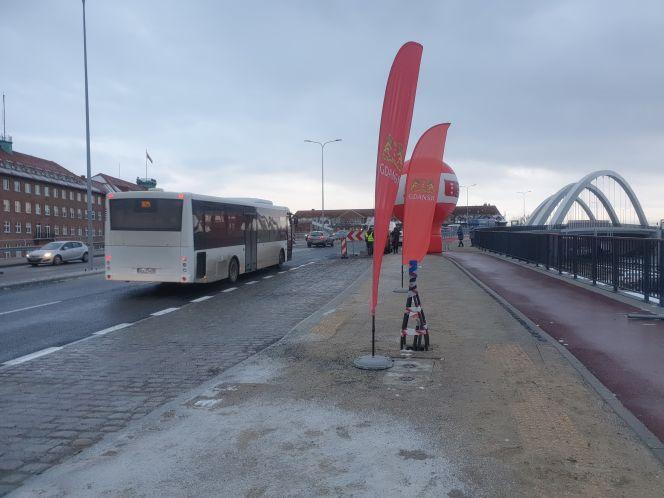 Otwarcie drugiej jezdni wiaduktu Biskupia Górka w Gdańsku 29.01.2021 r.