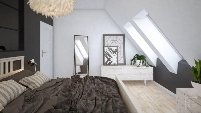 Drewno, beton, czerń i biel we wnętrzu: mieszkania w Szczecinie