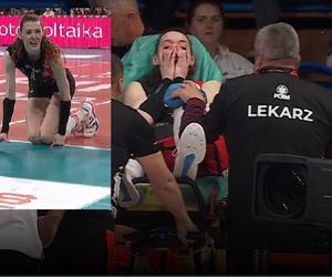 Dramat reprezentantki Polski w siatkówce. Płakała, kiedy znoszono ją z parkietu na noszach