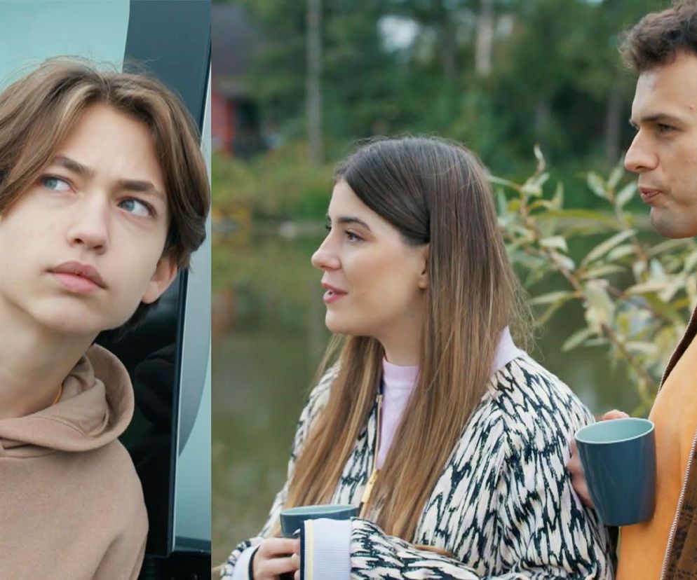 Barwy szczęścia, odcinek 3149: Emil (Artem Malaszczuk), Agata (Natalia Zambrzycka), Ignacy (Olaf Staszkiewicz) 