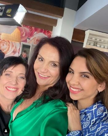 M jak miłość na planie po wakacjach 2023. Aleksandra (Małgorzata Pieczyńska), Iwona Kryńska (Hanna Śleszyńska), Aneta (Ilona Janyst)
