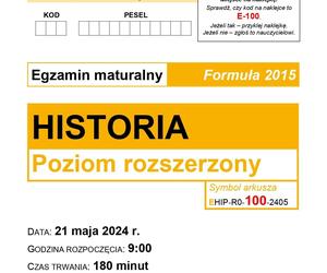 Matura historia rozszerzona 2024