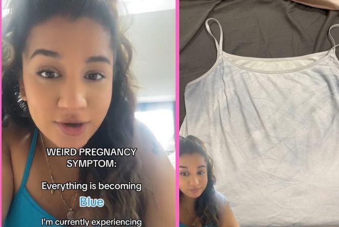 Była w 2. trymestrze, gdy zaczęła pocić się na niebiesko. To wina ciążowego zaburzenia