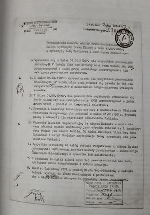 Skan porozumienia zawartego 11 lipca 1980 roku