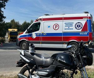Wypadek w gminie Bojszowy. Motocyklista w szpitalu. Na miejscu lądował śmigłowiec LPR