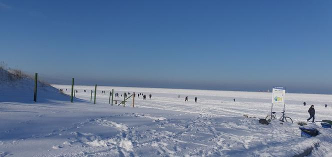 Plaża w Świnoujściu w zimowej odsłonie