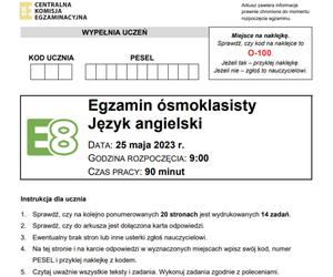 Egzamin Ósmoklasisty 2024 angielski - ARKUSZE CKE + ODPOWIEDZI [16.05.2024]